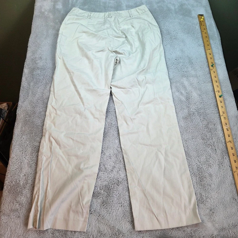 Brooks Brothers 346 Chino Pants Womens Sz 12 Straight Leg Cotton Twill Tan Beige